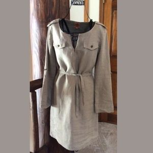 Tory Burch 100% Linen Shirt Dress, Size 0